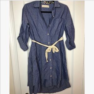 Anthropologie shirtdress with belt